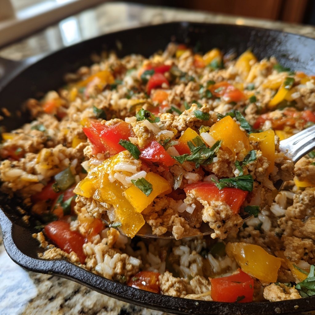 Healthy Turkey And Rice Skillet
