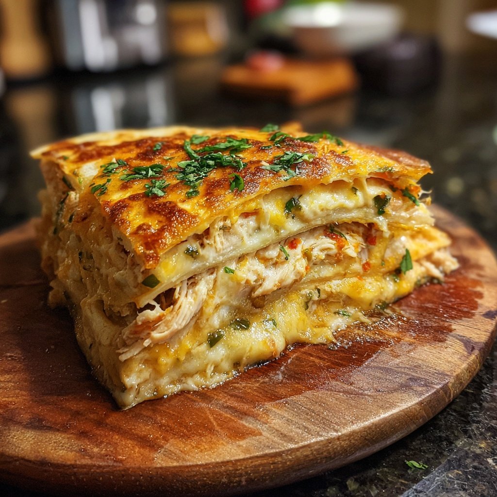Shredded Chicken Quesadilla Bake