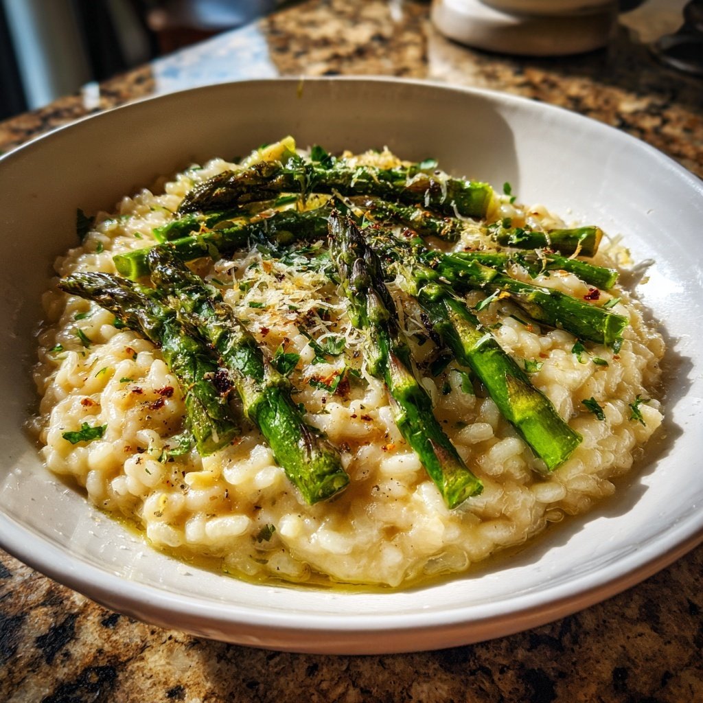 Romantic Asparagus Lemon Risotto