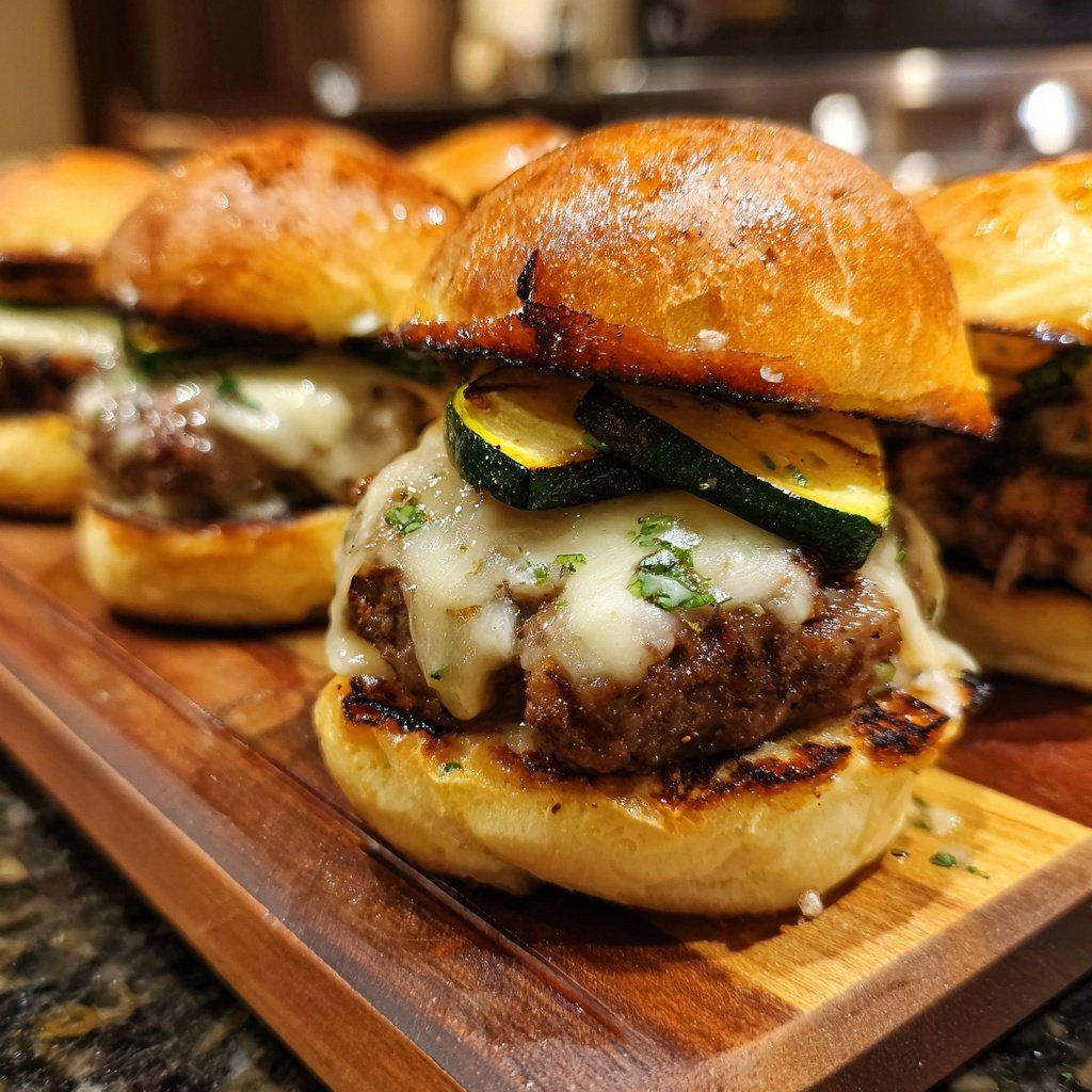Sliders with Grilled Zucchini