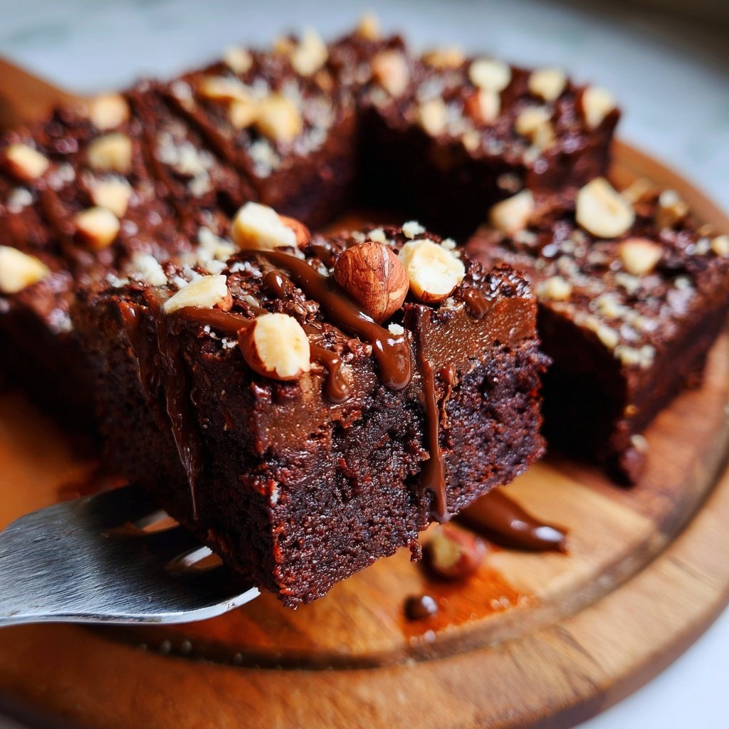 Cottage Cheese Brownies with Hazelnut Spread