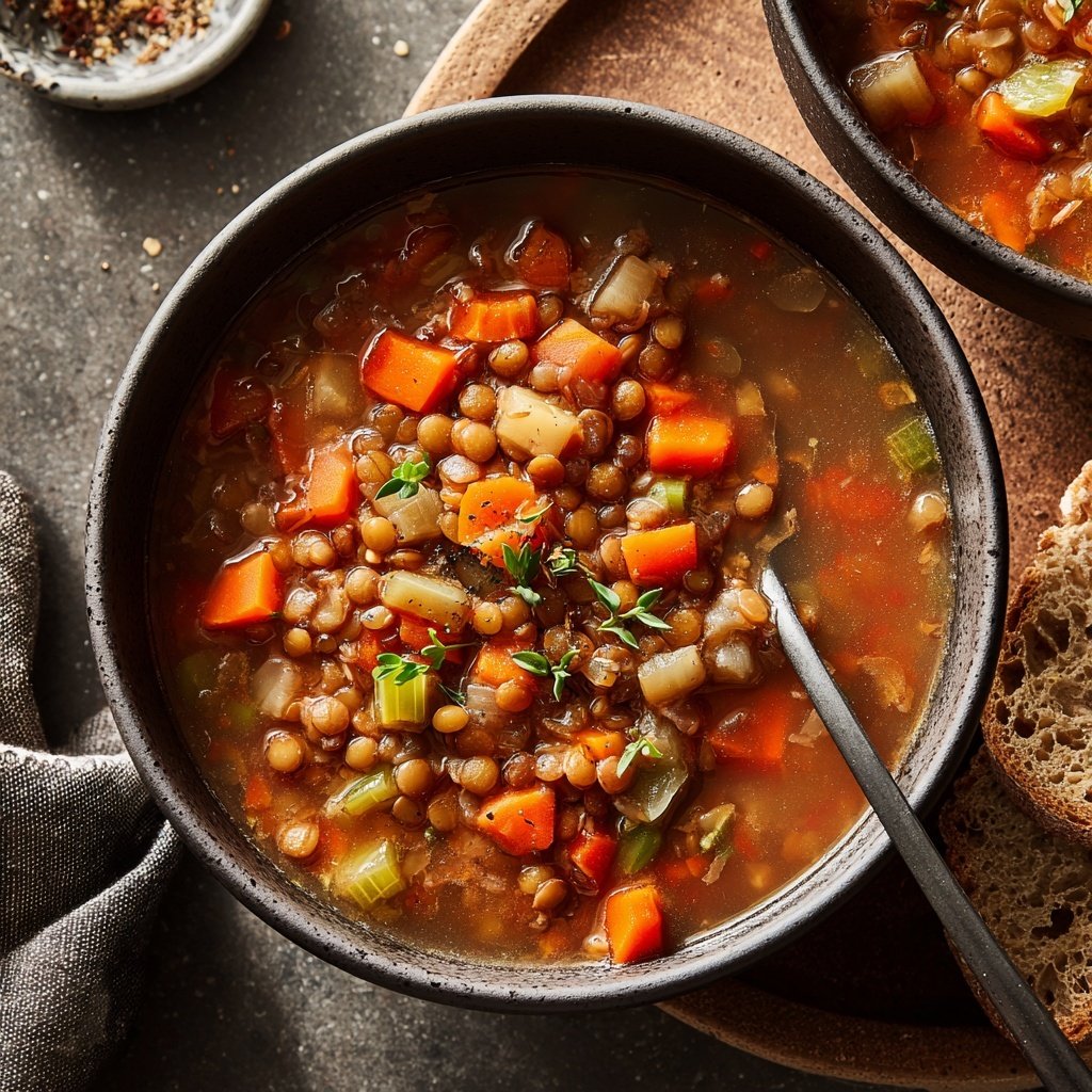 Healthy Crockpot Lentil Soup