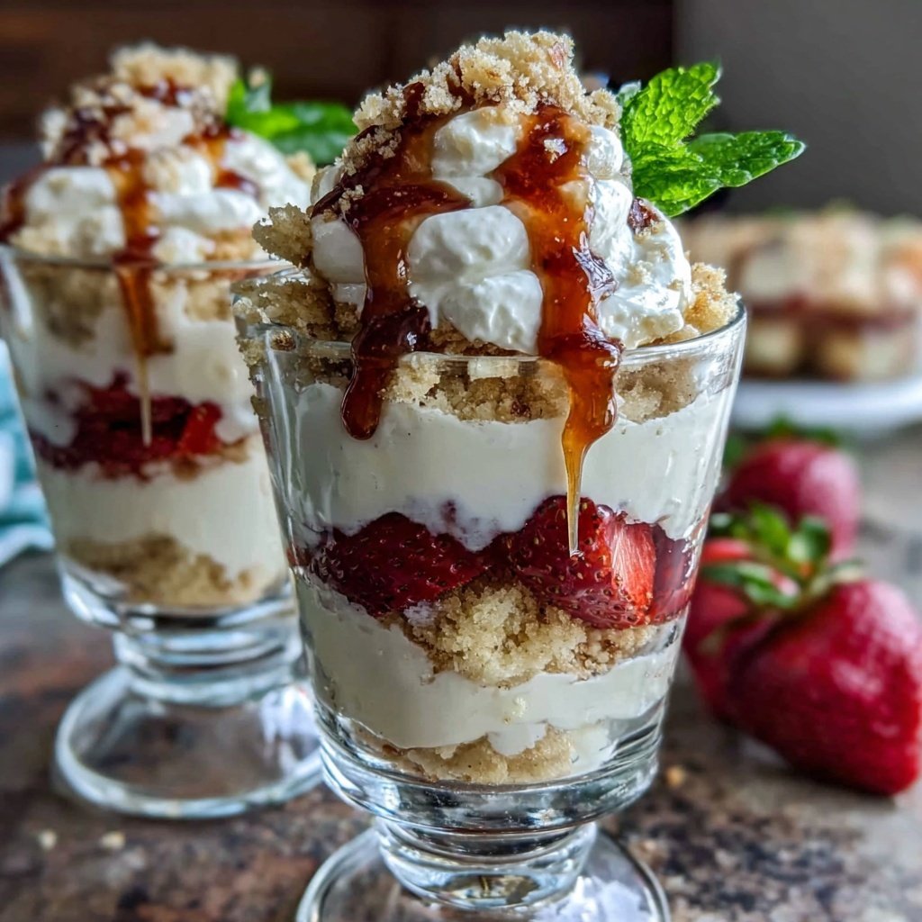 Strawberry Shortcake Parfait Cups