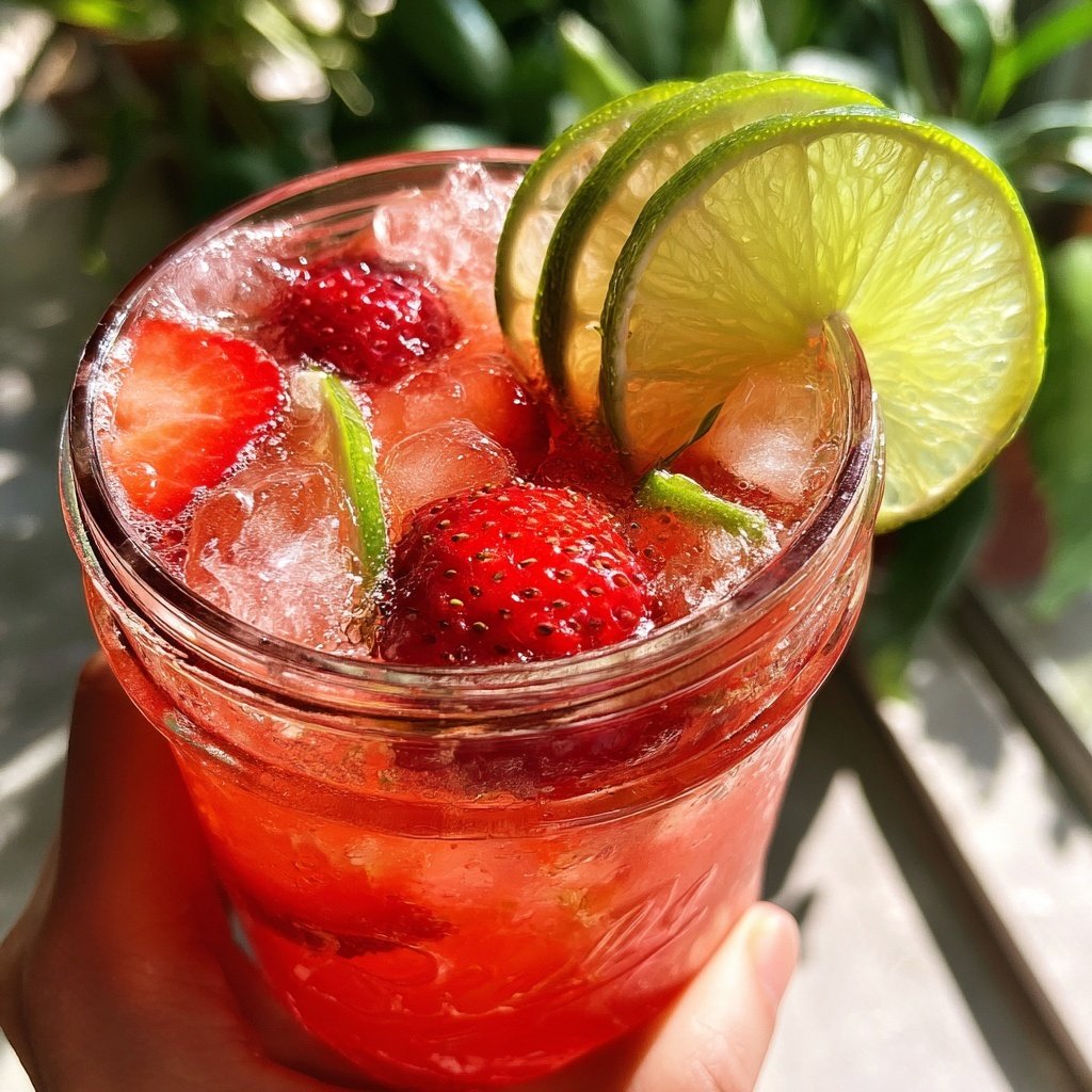 Strawberry Lime Agua Fresca