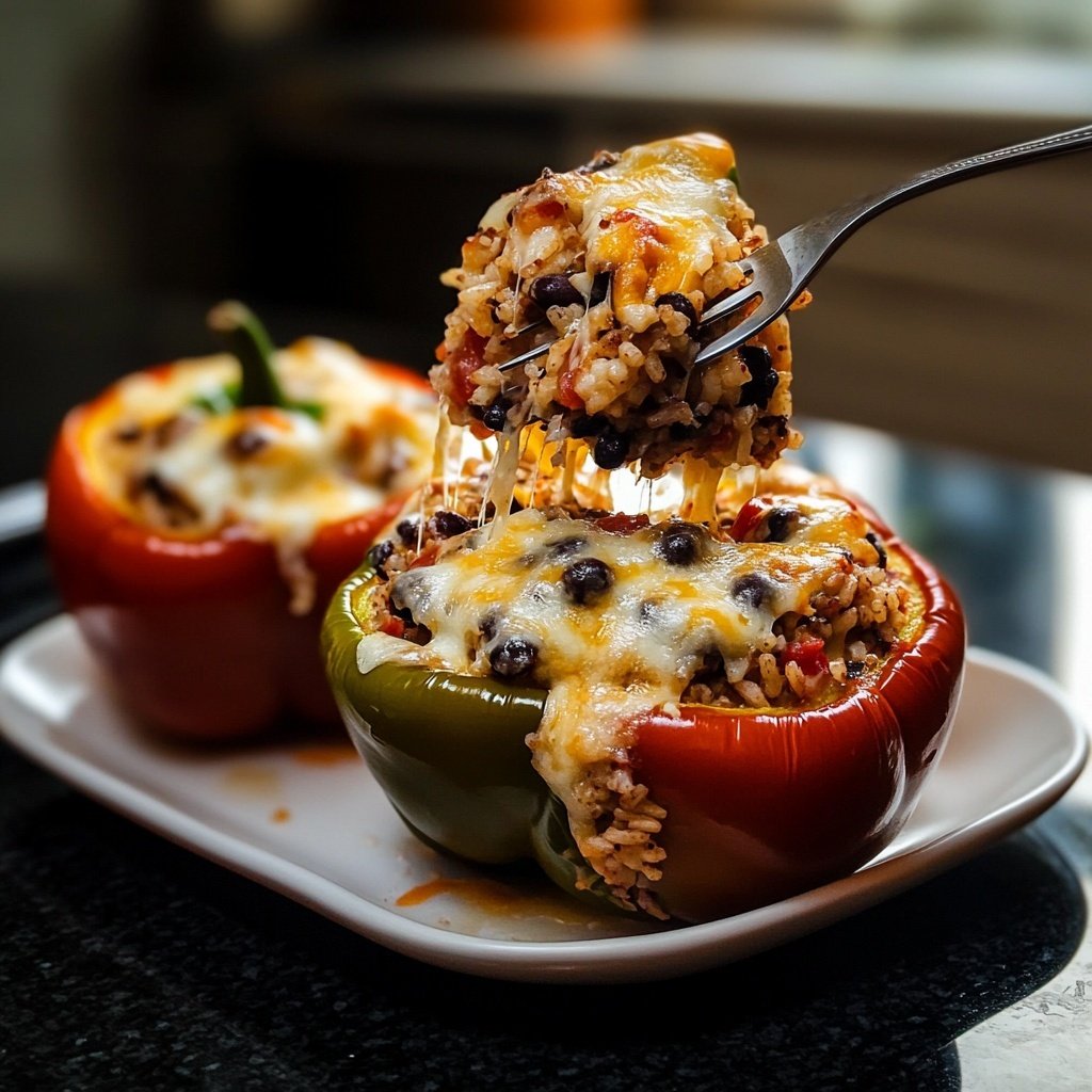 Valentine Dinner Stuffed Bell Peppers