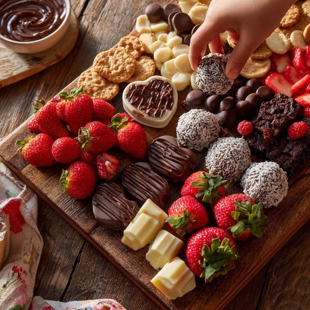 Valentines Charcuterie Board Dessert Style