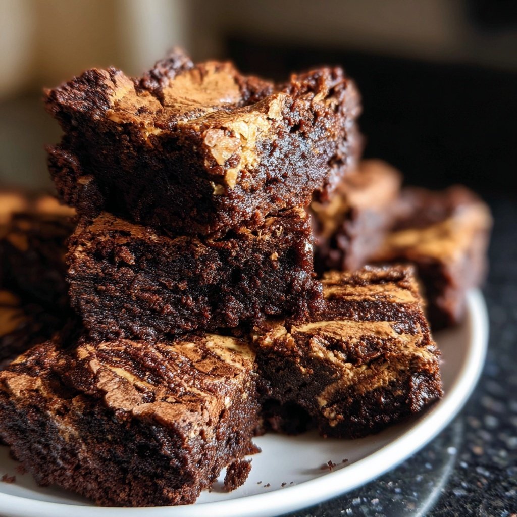 Cottage Cheese Brownies with Dark Cocoa Swirl