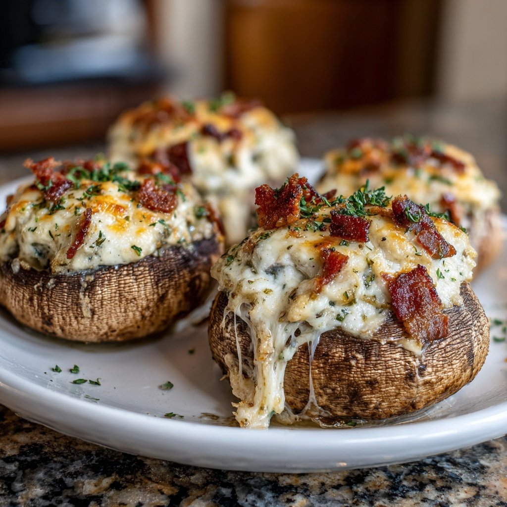 Super Bowl Stuffed Mushrooms