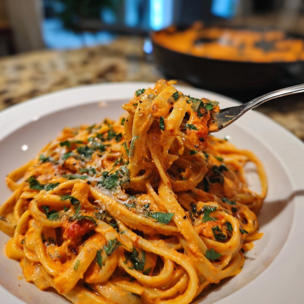Creamy Tomato Lentil Pasta