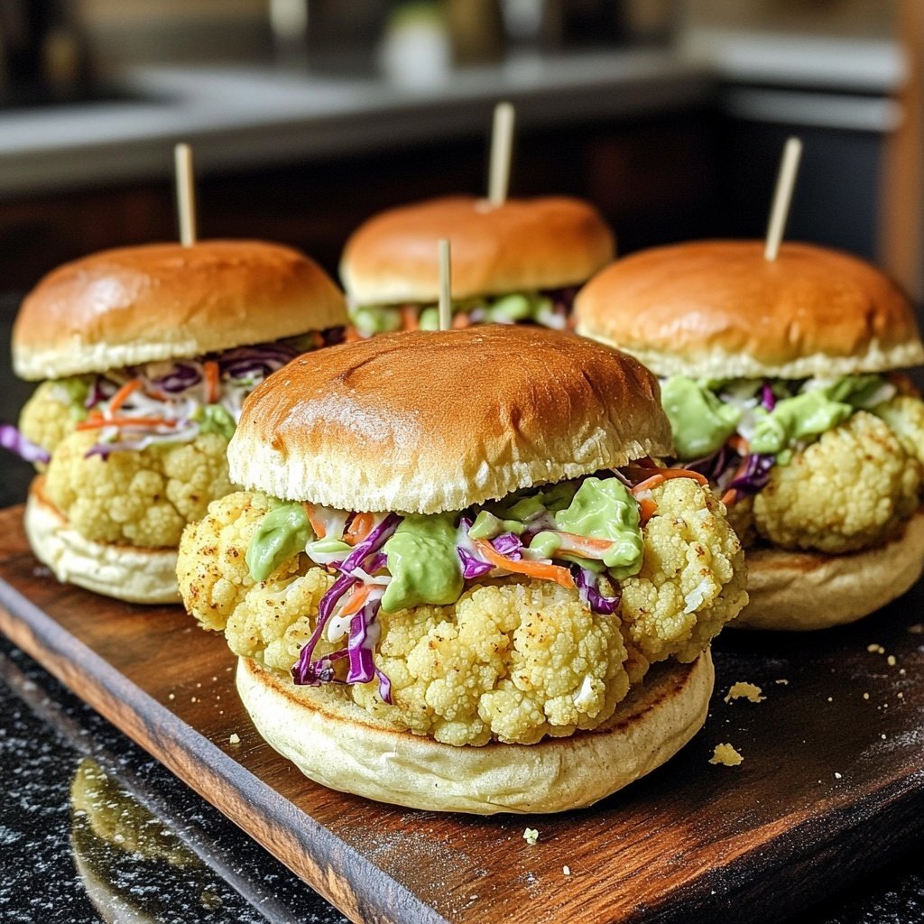 Sliders with Crispy Cauliflower