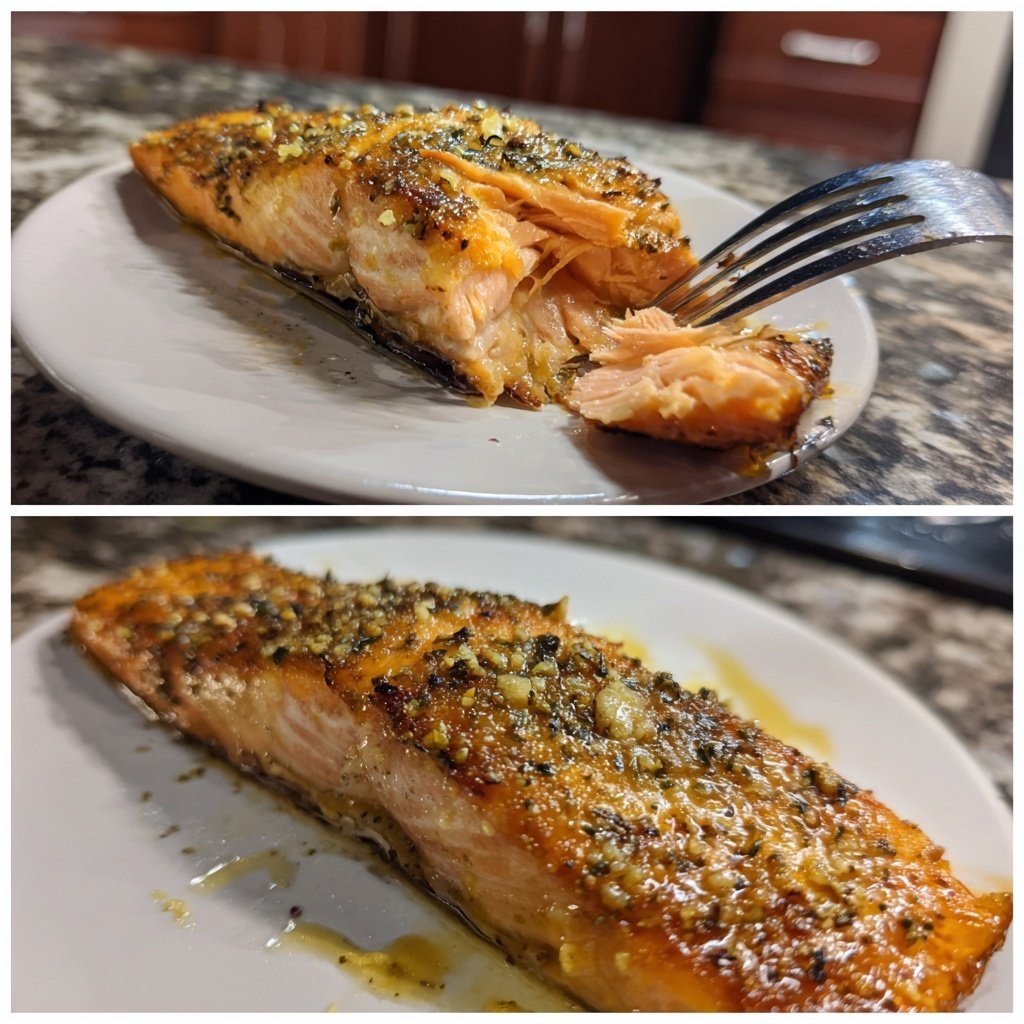 Air Fryer Salmon With Garlic Butter